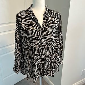 & Other Stories | Zebra Black & Cream Blouse